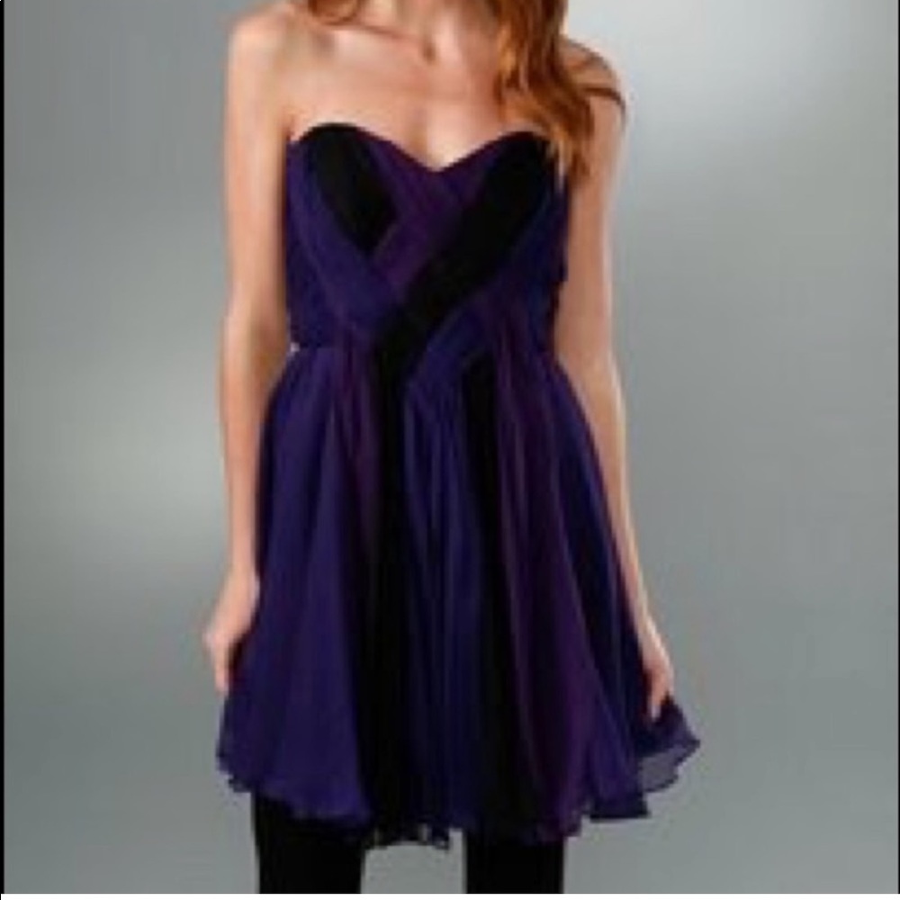 Abaete Purple Black Woven Braided Dress NWT Designer Luxury Size 8 OR $495 Flowy